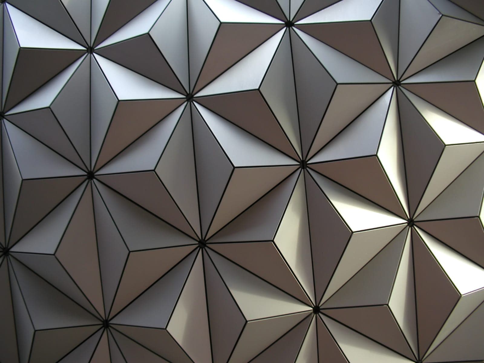 Close-up of the Spaceship Earth sphere at EPCOT