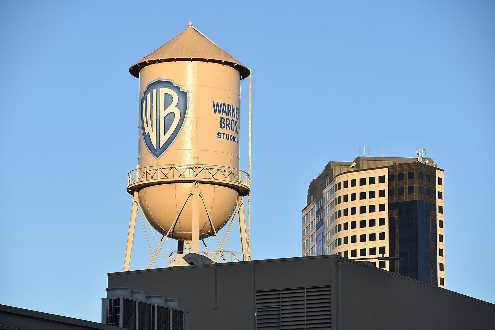 The Warner Bros. water tower over the Burbank studio lot